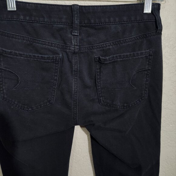 American Eagle Outfitters Skinny Jeans Size 2 Black Jeggings - Picture 4 of 13